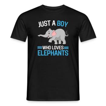 Africa animal lover boys gift elephant - Men's T-Shirt - black - Front - AI Model Male 178 light (178cm)