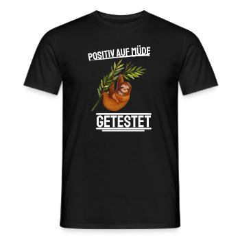 Zoo Tier Lustiges Geschenk Schlafendes Faultier - Männer T-Shirt - Schwarz - Vorne - AI Model Male 178 light (178cm)