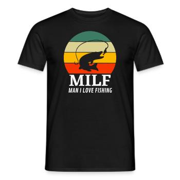 Pêcheur Pêcheur Drôle de cadeau Hommes Pêche - T-shirt homme - noir - Devant - AI Model Male 178 light (178cm)