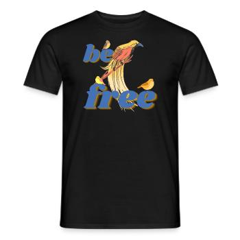 be free - Männer T-Shirt - Schwarz - Vorne - AI Model Male 178 light (178cm)