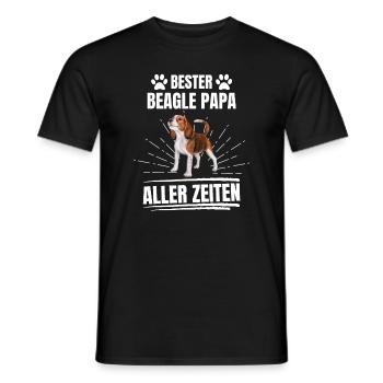 Bester Beagle Papa Vatertag Geschenk Hund Beagle - Männer T-Shirt - Schwarz - Vorne - AI Model Male 178 light (178cm)