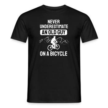 Fahrradfahrer Rentner Biker Geschenk Fahrrad - Männer T-Shirt - Schwarz - Vorne - AI Model Male 178 light (178cm)