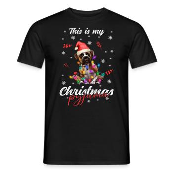 lustig Boxer Weihnachten Weihnachtsschlafanzug - Männer T-Shirt - Schwarz - Vorne - AI Model Male 178 light (178cm)