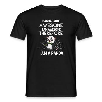 Zoo Tierliebhaber Pandabär Geschenk Lustiges Panda - Männer T-Shirt - Schwarz - Vorne - AI Model Male 178 light (178cm)
