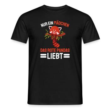 China Tierliebhaber Mädchen Geschenk Roter Panda - Männer T-Shirt - Schwarz - Vorne - AI Model Male 178 light (178cm)