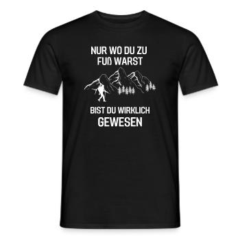 Lustiges Geschenk Wandern Natur Wanderer - Männer T-Shirt - Schwarz - Vorne - AI Model Male 178 light (178cm)