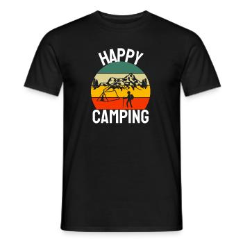 Natur Wandern Camper Geschenk Camping - Männer T-Shirt - Schwarz - Vorne - AI Model Male 178 light (178cm)