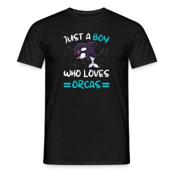 Orca Animal Killer Whale Boys Cadeau Épaulard - T-shirt homme - noir - Devant - AI Model Male 178 light (178cm)