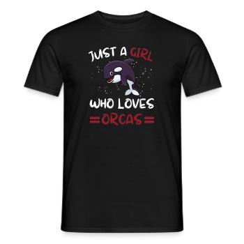 Killer Whale Animal Killer Whale Girl Gift Orca - Men's T-Shirt - black - Front - AI Model Male 178 light (178cm)