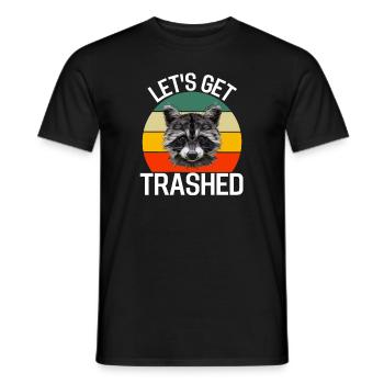 Forest Animal Funny Gift Trash Panda Raccoon - Men's T-Shirt - black - Front - AI Model Male 178 light (178cm)