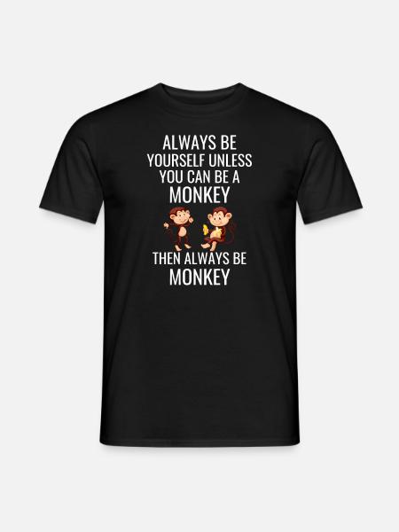 Affenliebhaber Zoo Tier Lustiges Geschenk Affe - Männer T-Shirt - Schwarz