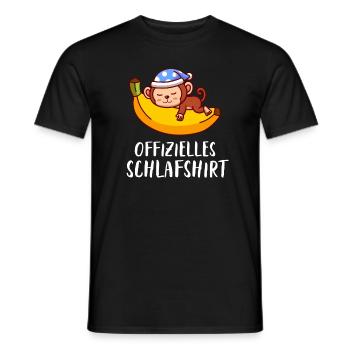 Affenliebhaber Pyjama Zoo Tier Geschenk Affe - Männer T-Shirt - Schwarz - Vorne - AI Model Male 178 light (178cm)