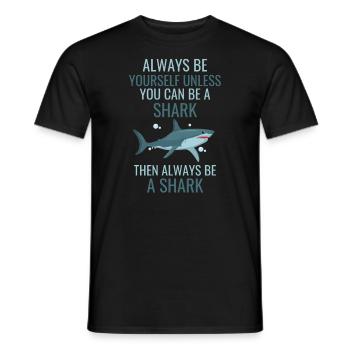 Ocean Animal Funny Cadeau Requin animal de mer - T-shirt homme - noir - Devant - AI Model Male 178 light (178cm)