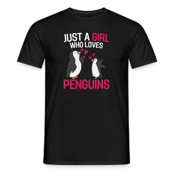 Antarctica Animal Lovers Girl Gift Penguin - Men's T-Shirt - black - Front - AI Model Male 178 light (178cm)