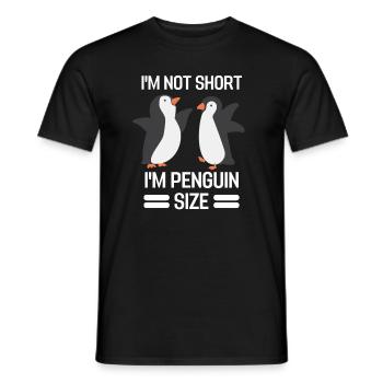 Zoo de l’Antarctique Animal Drôle de cadeau Pingouin - T-shirt homme - noir - Devant - AI Model Male 178 light (178cm)