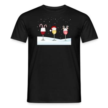 Weihnachten oder auch Weinachten, Weinliebhaber - Männer T-Shirt - Schwarz - Vorne - AI Model Male 178 light (178cm)