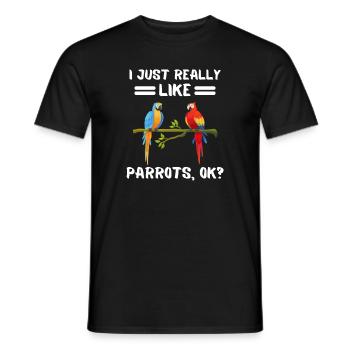 Exotisches Tier Ara Lustiges Geschenk Papagei - Männer T-Shirt - Schwarz - Vorne - AI Model Male 178 light (178cm)