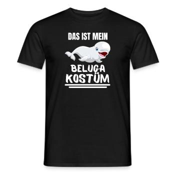 Beluga Wal Kostüm Ozean Tier Geschenk Beluga - Männer T-Shirt - Schwarz - Vorne - AI Model Male 178 light (178cm)