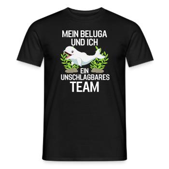 Beluga Wal Meerestier Lustiges Geschenk Beluga - Männer T-Shirt - Schwarz - Vorne - AI Model Male 178 light (178cm)