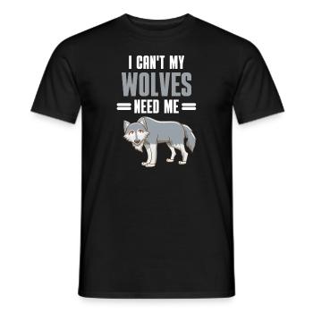 Forest Dweller Predator Funny Gift Wolf - Men's T-Shirt - black - Front - AI Model Male 178 light (178cm)