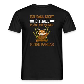 China Tier Lustige Geschenkidee Roter Panda - Männer T-Shirt - Schwarz - Vorne - AI Model Male 178 light (178cm)