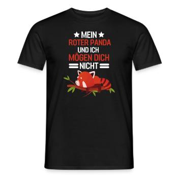 Lustiges Zoo Tier Geschenk Roter Panda - Männer T-Shirt - Schwarz - Vorne - AI Model Male 178 light (178cm)