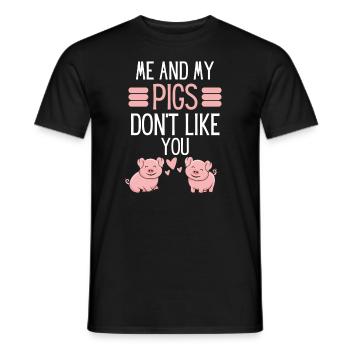 Cadeau drôle d’éleveur d’animaux de ferme - T-shirt homme - noir - Devant - AI Model Male 178 light (178cm)
