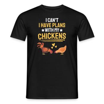 Henne Bauernhof Tier Lustige Geschenkidee Huhn - Männer T-Shirt - Schwarz - Vorne - AI Model Male 178 light (178cm)