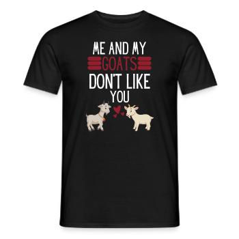 Farm Animal Farmer Gift Funny Goat - T-shirt homme - noir - Devant - AI Model Male 178 light (178cm)
