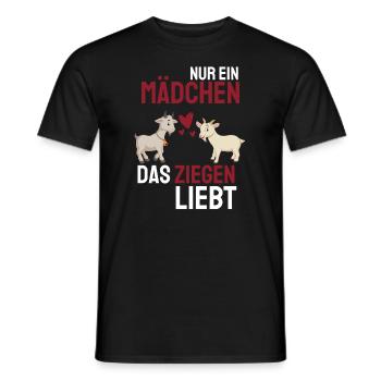 Bauernhof Tier Mädchen Bauer Geschenk Ziege - Männer T-Shirt - Schwarz - Vorne - AI Model Male 178 light (178cm)
