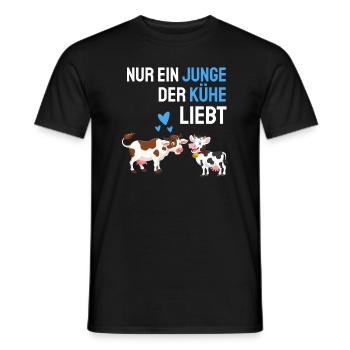 Kuhstall Bauernhof Tier Jungen Geschenk Kuh - Männer T-Shirt - Schwarz - Vorne - AI Model Male 178 light (178cm)