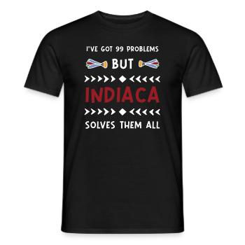 I've got 99 Problems but Indiaca solves them all - Männer T-Shirt - Schwarz - Vorne - AI Model Male 178 light (178cm)