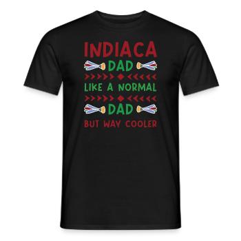 Indiaca dad, like normal dad but cooler - Männer T-Shirt - Schwarz - Vorne - AI Model Male 178 light (178cm)