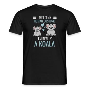 Zoo Animal Australia Koala Costume Cadeau Koala - T-shirt homme - noir - Devant - AI Model Male 178 light (178cm)