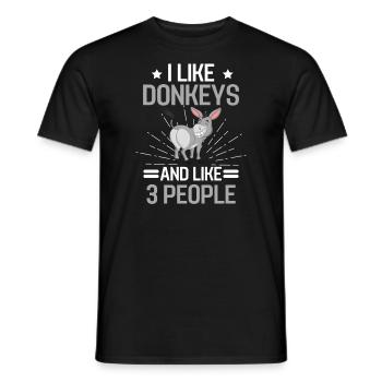 Bauernhof Tier Landwirt Geschenk Lustiges Esel - Männer T-Shirt - Schwarz - Vorne - AI Model Male 178 light (178cm)