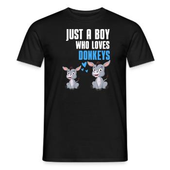 Bauernhof Tier Jungen Landwirt Geschenk Esel - Männer T-Shirt - Schwarz - Vorne - AI Model Male 178 light (178cm)