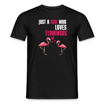Tropischer Vogel Tier Mädchen Geschenk Flamingo - Männer T-Shirt - Schwarz - Vorne - AI Model Male 178 light (178cm)