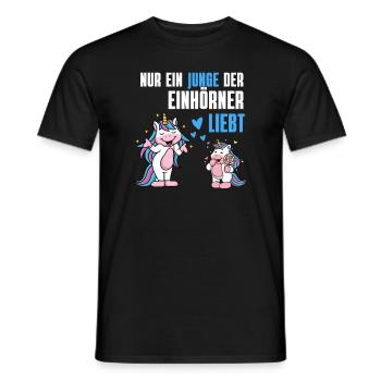 Fantasy Tierliebhaber Jungen Geschenk Einhorn - Männer T-Shirt - Schwarz - Vorne - AI Model Male 178 light (178cm)