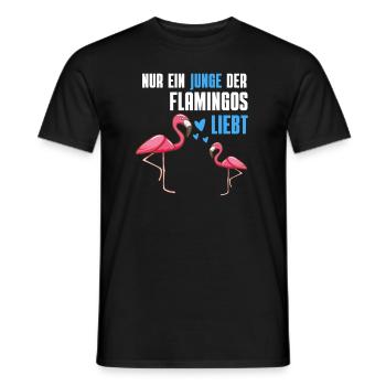 Zoo Tier Tropen Vogel Jungs Geschenk Rosa Flamingo - Männer T-Shirt - Schwarz - Vorne - AI Model Male 178 light (178cm)