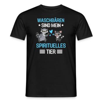 Waschbären Trash Panda Tier Geschenk Waschbär - Männer T-Shirt - Schwarz - Vorne - AI Model Male 178 light (178cm)