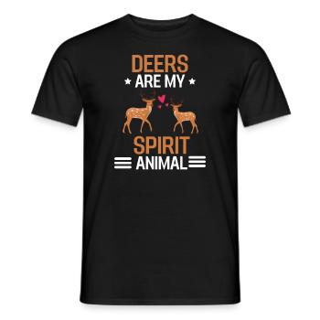 Forest Deer Deer Forest Animal Gift Deer - Men's T-Shirt - black - Front - AI Model Male 178 light (178cm)