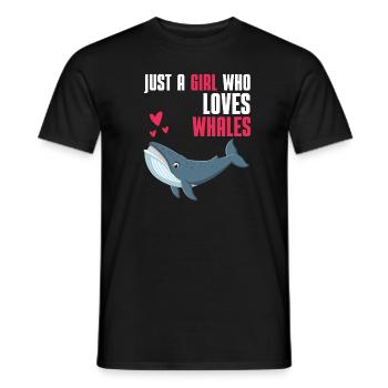 Killer Whale Ocean Animal Girl Gift Whale - Men's T-Shirt - black - Front - AI Model Male 178 light (178cm)