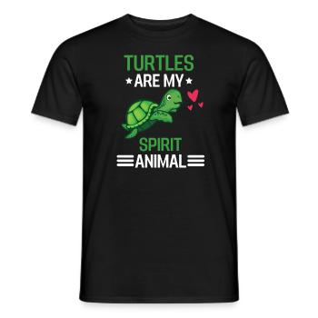 Meeressschildkröte Ozean Tier Geschenk Schildkröte - Männer T-Shirt - Schwarz - Vorne - AI Model Male 178 light (178cm)