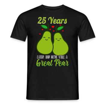 25 Jahre Verheiratet Hochzeit Heirat Paar - Männer T-Shirt - Schwarz - Vorne - AI Model Male 178 light (178cm)
