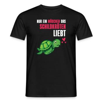 Ozean Tier Mädchen Geschenk Schildkröte - Männer T-Shirt - Schwarz - Vorne - AI Model Male 178 light (178cm)