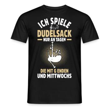 Dudelsack Geschenkidee Dudelsackspieler Schottland - Männer T-Shirt - Schwarz - Vorne - AI Model Male 178 light (178cm)