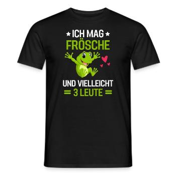 Tierliebhaber Amphibien Lustiges Geschenk Frosch - Männer T-Shirt - Schwarz - Vorne - AI Model Male 178 light (178cm)
