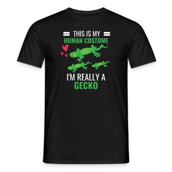 Lézard Costume Party Reptiles Cadeau Gecko - T-shirt homme - noir - Devant - AI Model Male 178 light (178cm)