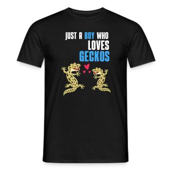 Eidechsen Reptilien Tier Jungen Geschenk Gecko - Männer T-Shirt - Schwarz - Vorne - AI Model Male 178 light (178cm)