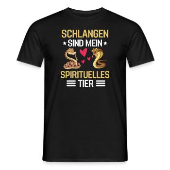 Haustier Reptilien Raubtier Geschenk Schlange - Männer T-Shirt - Schwarz - Vorne - AI Model Male 178 light (178cm)